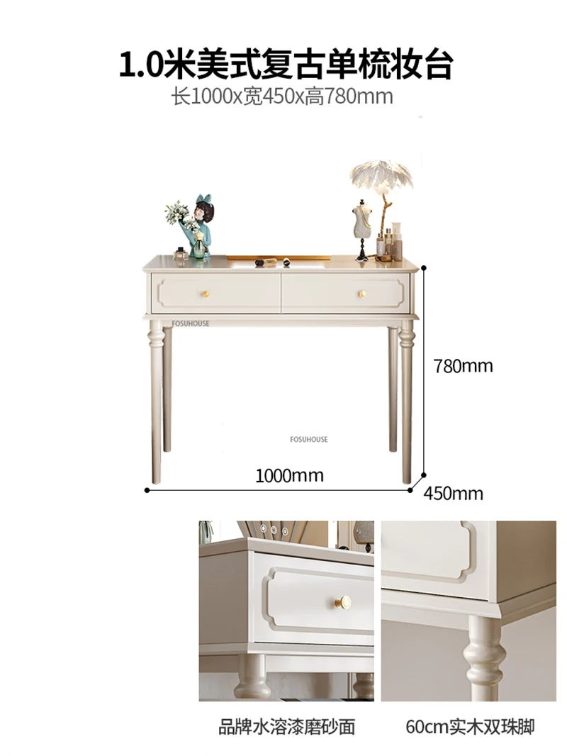 white 100cm table
