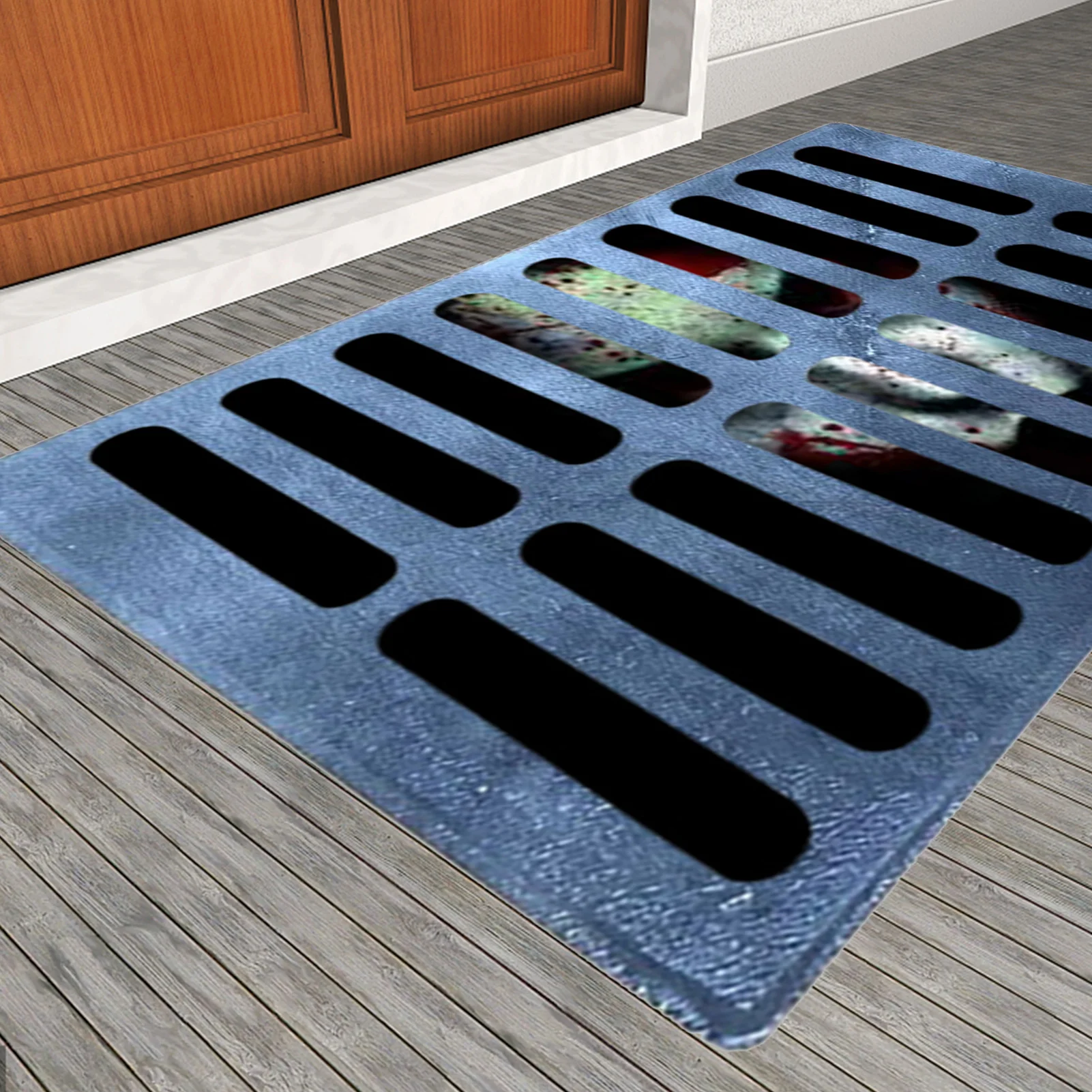 Halloween Doormat Clown Trap 3D Illusion Nonslip Floor Rug Carpet for Home Entrance floor mat,non slip mat,door mat,fun doormat,carpet mat