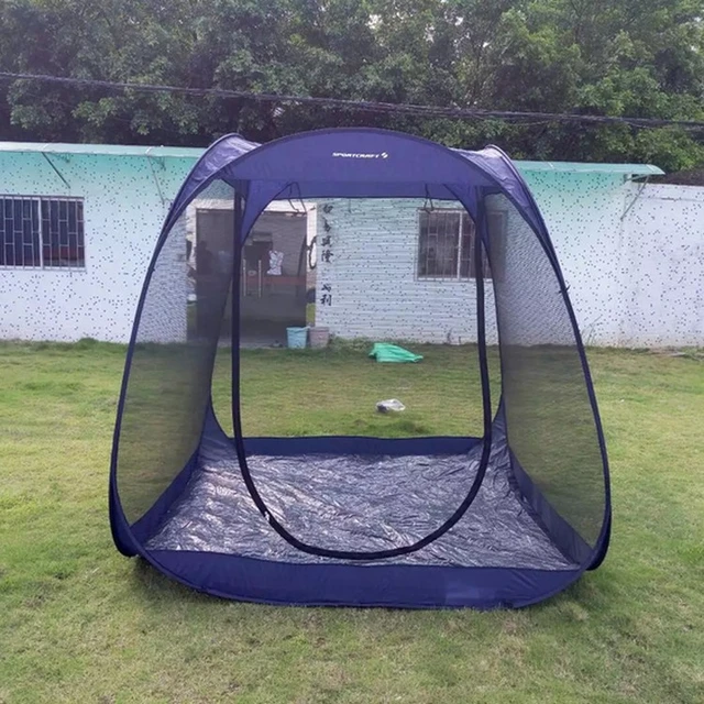 Moustiquaire de camping étanche, tente de bâche, voyage, pliable, portable  pour les voyages, jardin extérieur, dortoir à une porte, anti-ggy -  AliExpress