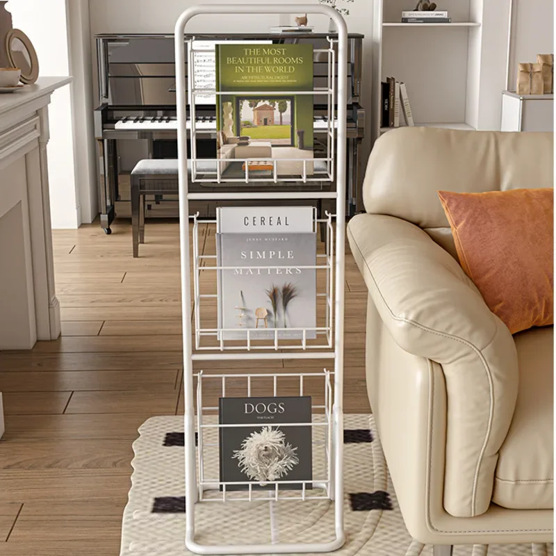 Web Celebrity Medieval Magazine Holder: Landing Ins Wind Multi-layer Mobile Display Shelf Office Storage Organizer