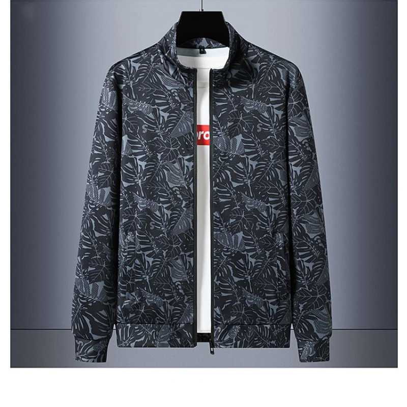 7XL Large Size Jacket Men's Coat Men's Sweater Spring And Autumn Cardigan