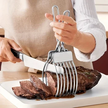 Stainless Steel BBQ Food Slicing Clip – Multi-Purpose Grill & Meat Clip 1