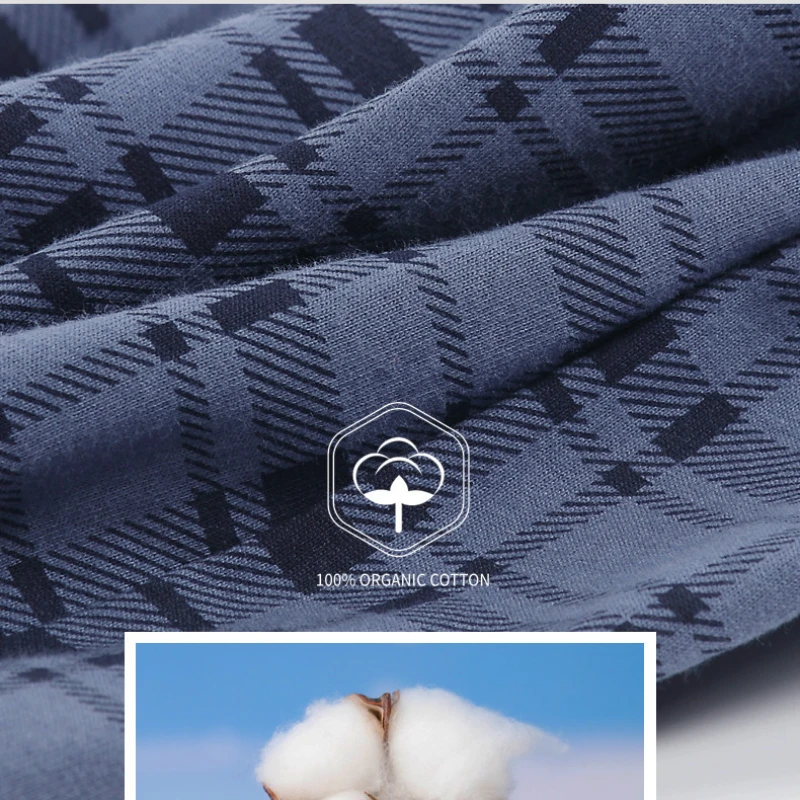 3PCS Men's Boxer Shorts Cotton Plaid 4 Colors High Rise Comfortable Loose Pants for Men Underwear Shorts Men's Panties