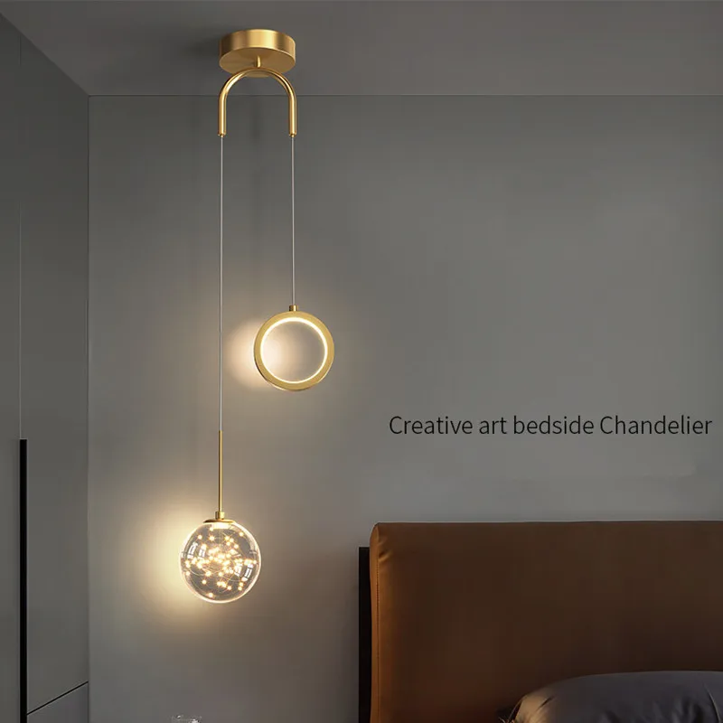 Bedside Chandelier Modern Minimalist Creative Starry Nordic Art Lamps ...
