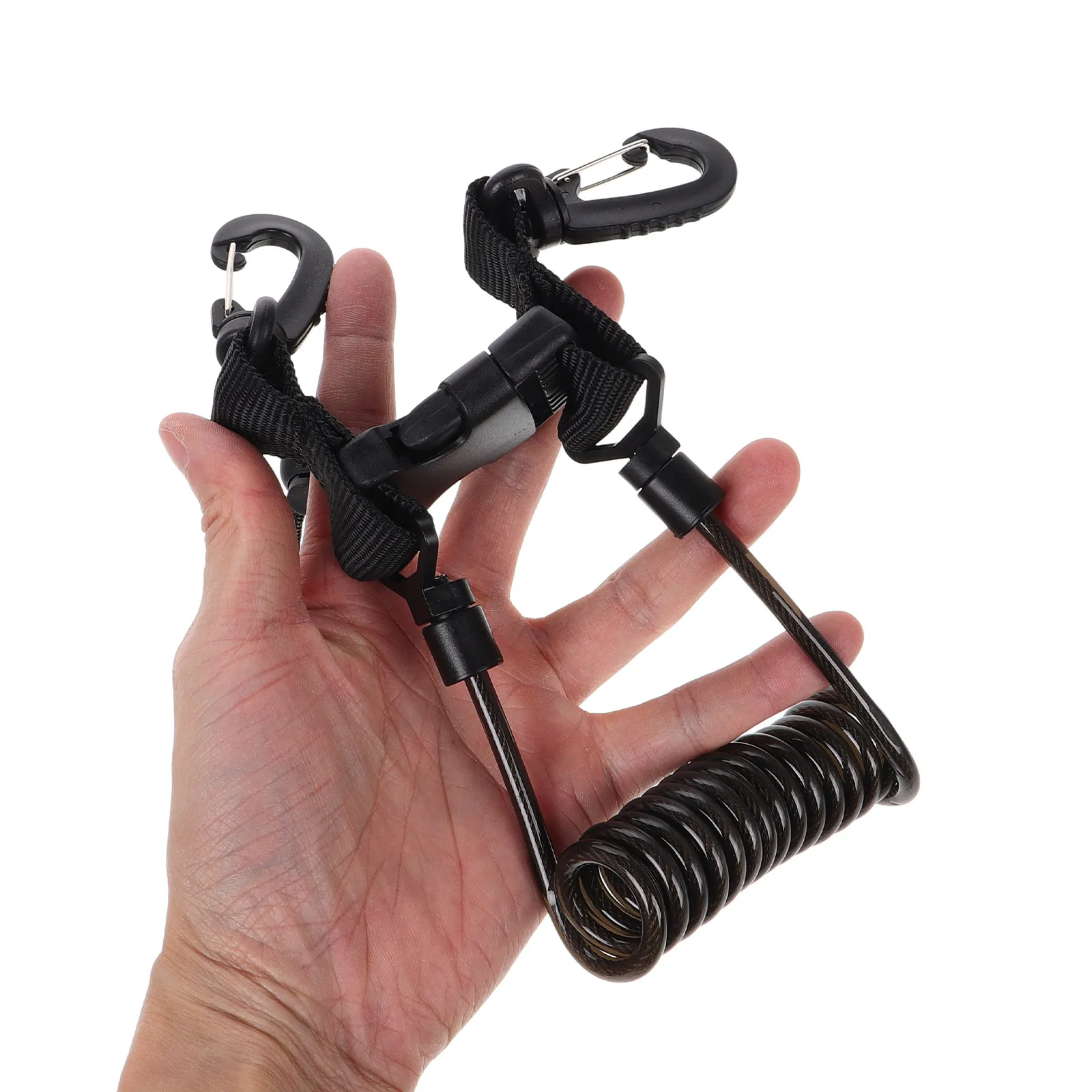 스쿠버 다이빙 카메라 끈 줄, 신축식 스프링 코일 디자인, 한 손 조작, 뛰어난 반동 성능, 다이빙 안전