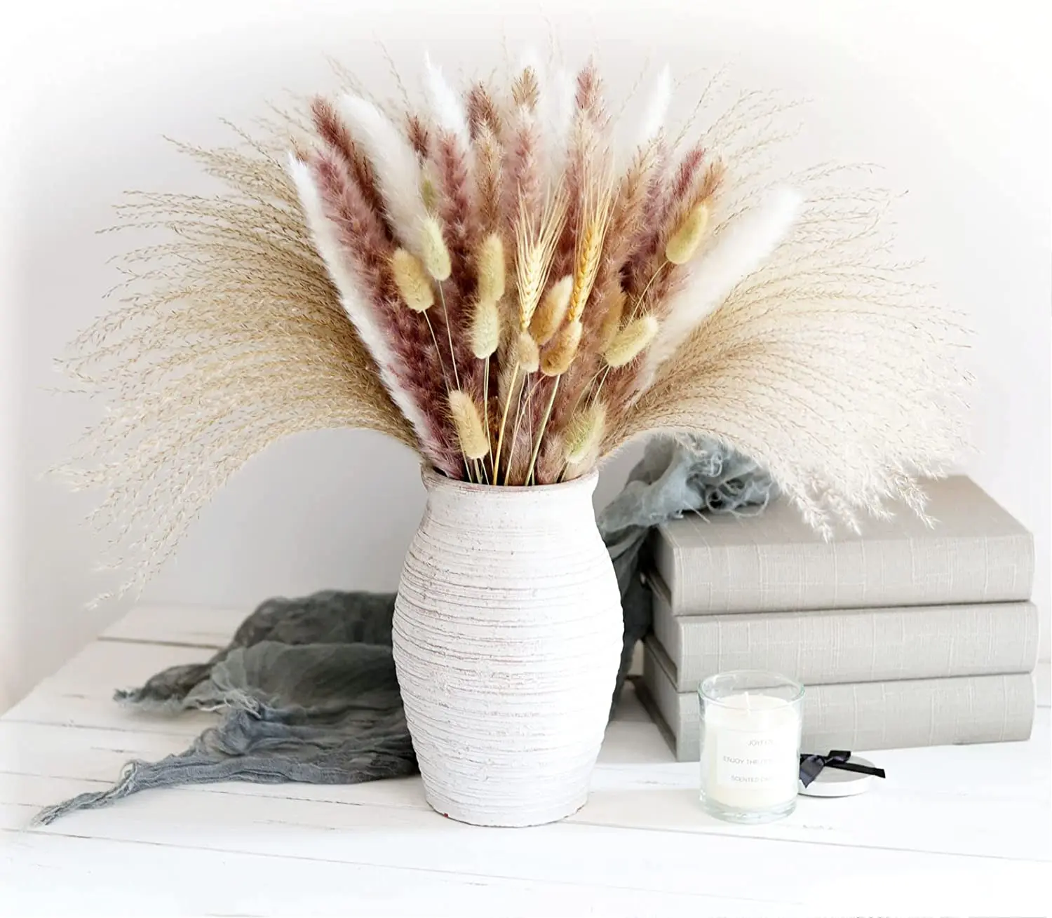 

Natural Dried Reed Pampa Grass Bouquet,Boho Home Decor Bouquet, Phragmites Dried Flowers,Bouquet for Wedding Ramadan Decoration