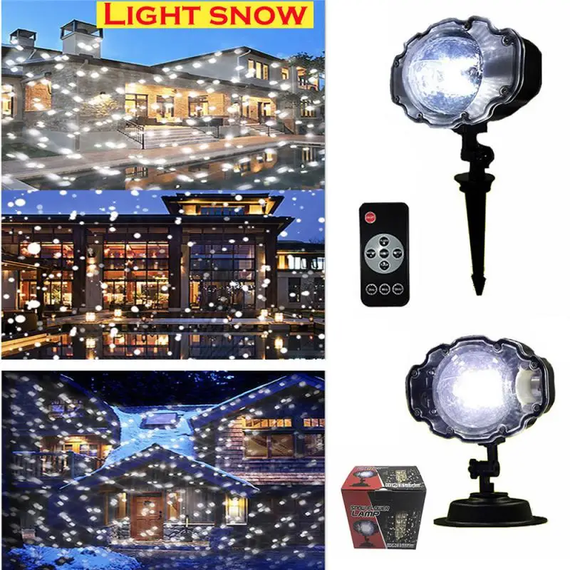 

Mini Snow Lamp Laser Projector Landscape Lighting Red&Green Xmas Party LED Stage Light Outdoor Snowflake Projection Lamp