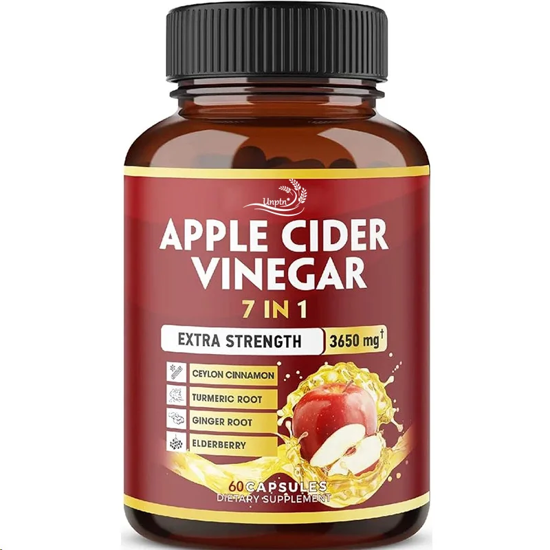 7-in-1apple Vinegar Capsules-the Best Supplement For Ceylon Cinnamon, Ginger Root, Turmeric, Elderberry, Digestion, And Immunity