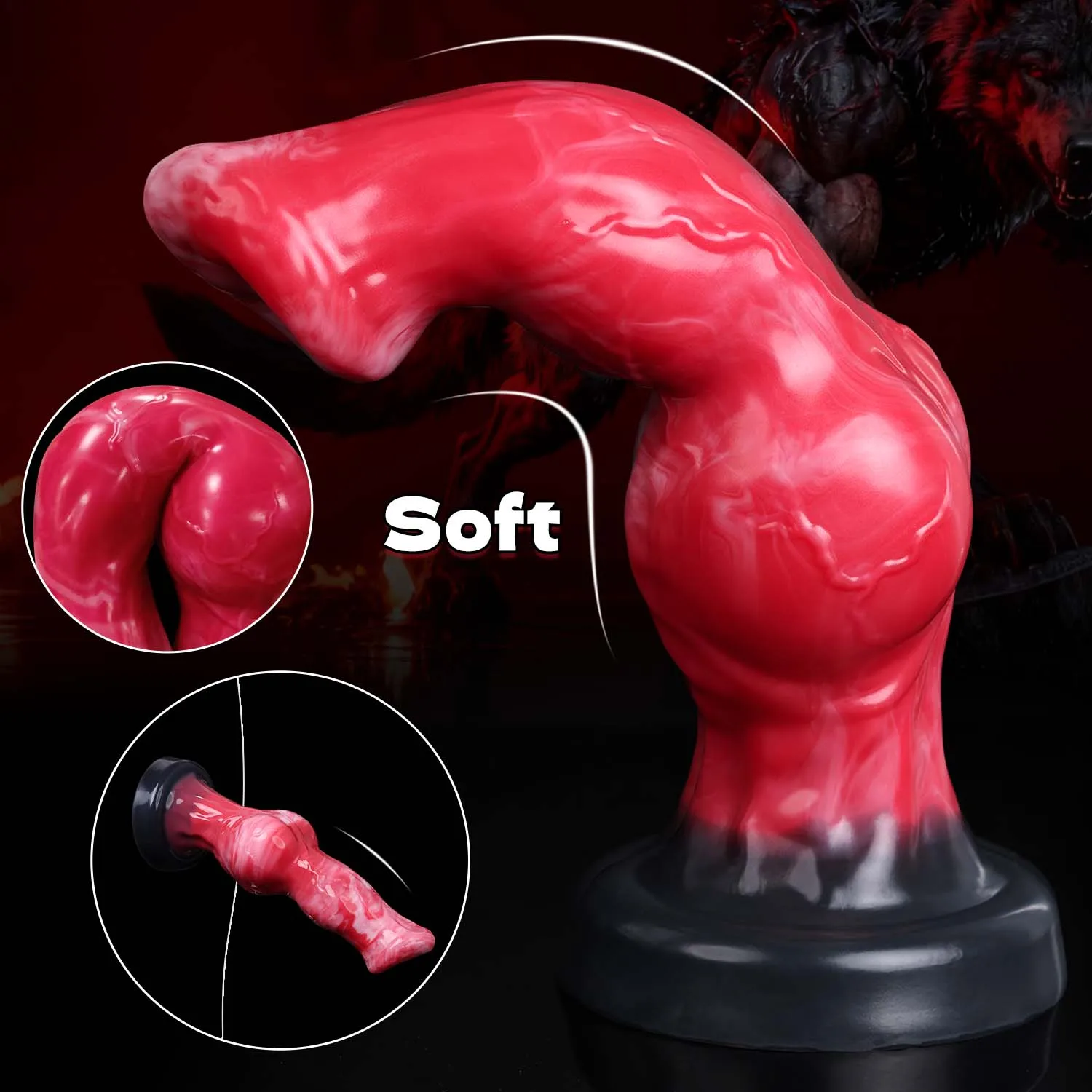 Dildo pene animale realistico con anal plug per uomo e donna_voghion.com