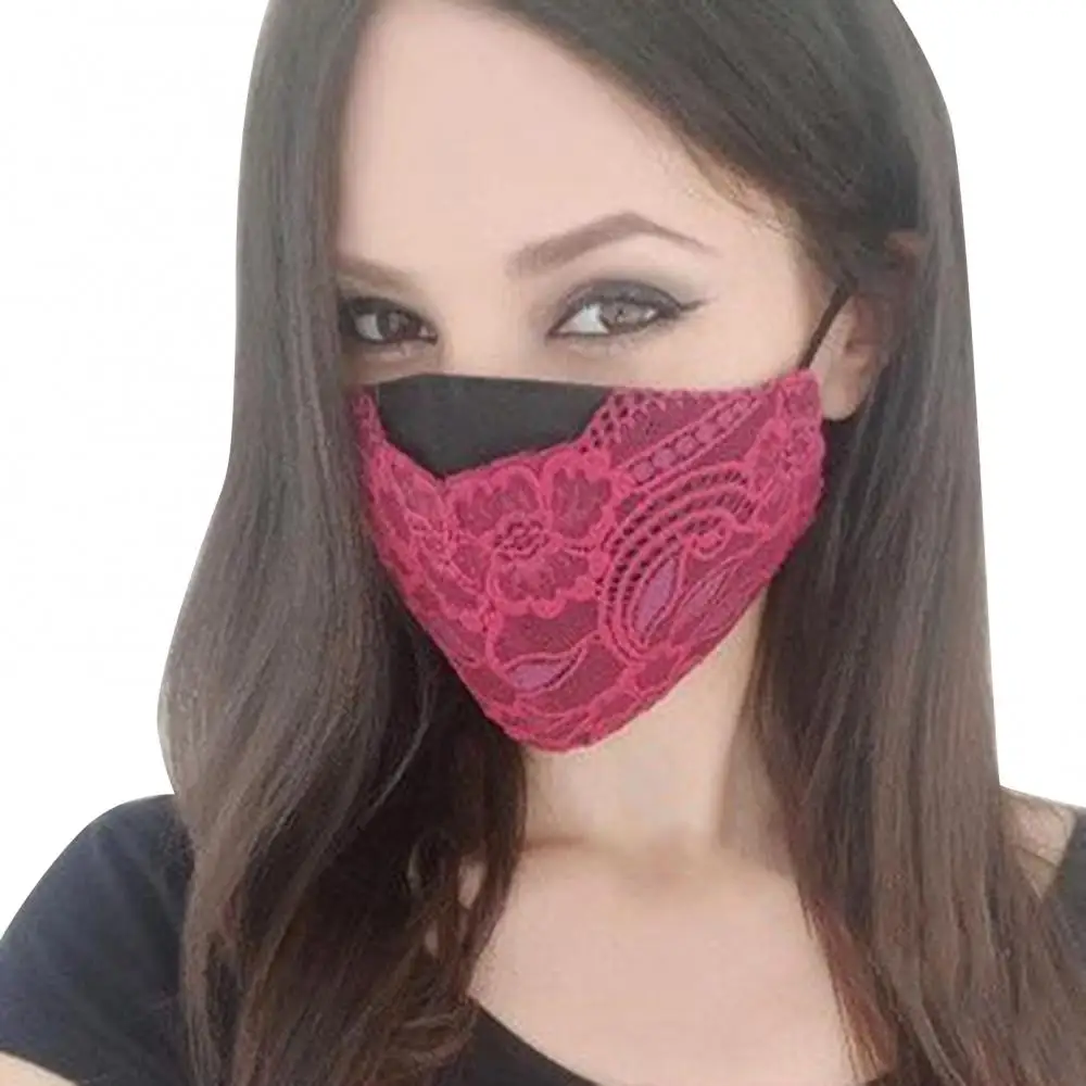Gas Mask Women Fashion Washable Breathable Dust-Proof Lace Party Wedding Bride Face Cover face mask One Piece For Outdoor маска для лица