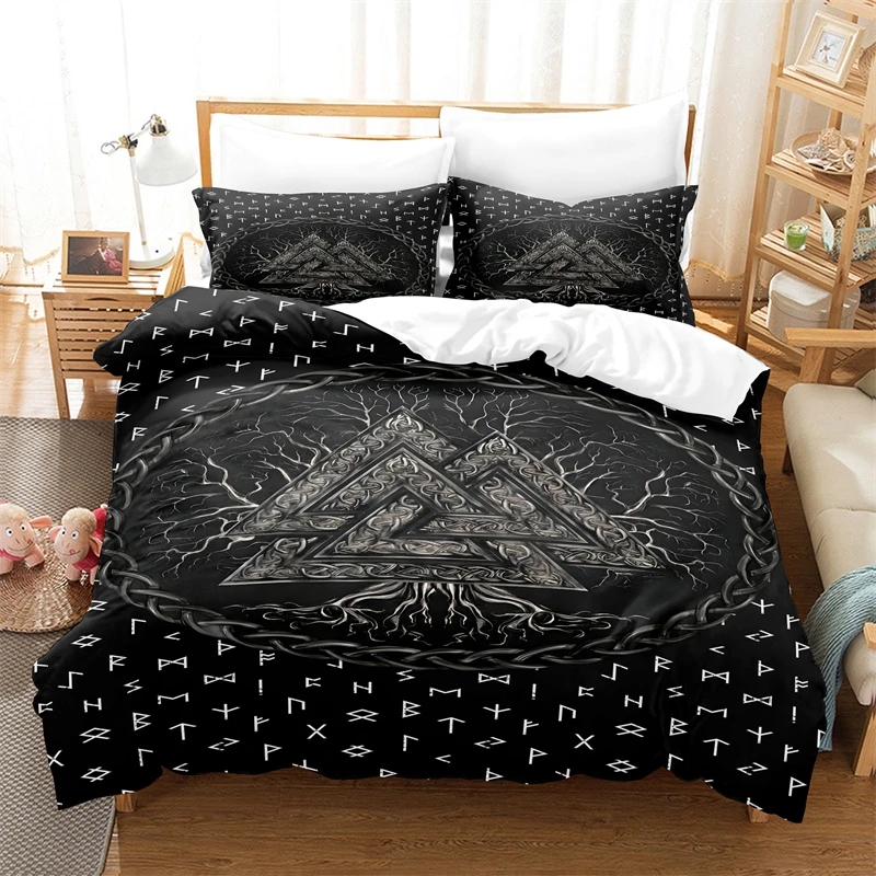 Black Pattern Bedding Set For Bedroom Soft Bedspreads For Bed Home