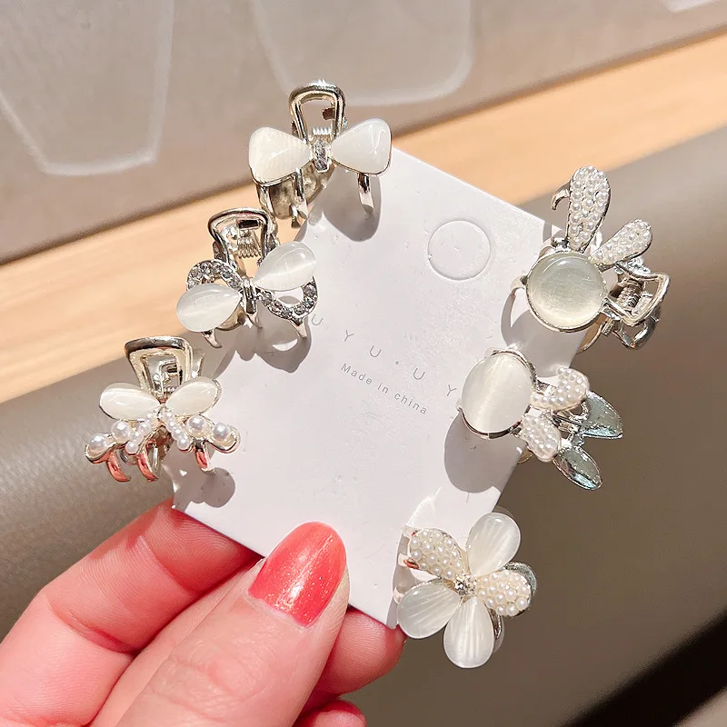 

Opal Trumpet Hairpin High-quality Texture Mini Bangs Grab Clip Korean-style Net Red Broken Hairpin Children's Headwear Hairpin