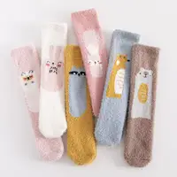 Floor Socks Warm-keeping Super Soft Cartoon Pattern Feet Warmer Newborn Knee Long Cartoon Socks Baby Socks for Dorm 4