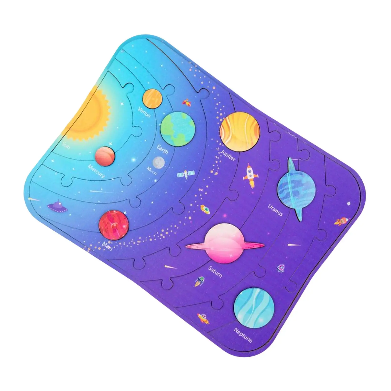 

Деревянная игрушка-пазл для дошкольного обучения, планеты, игрушка-пазл для детей