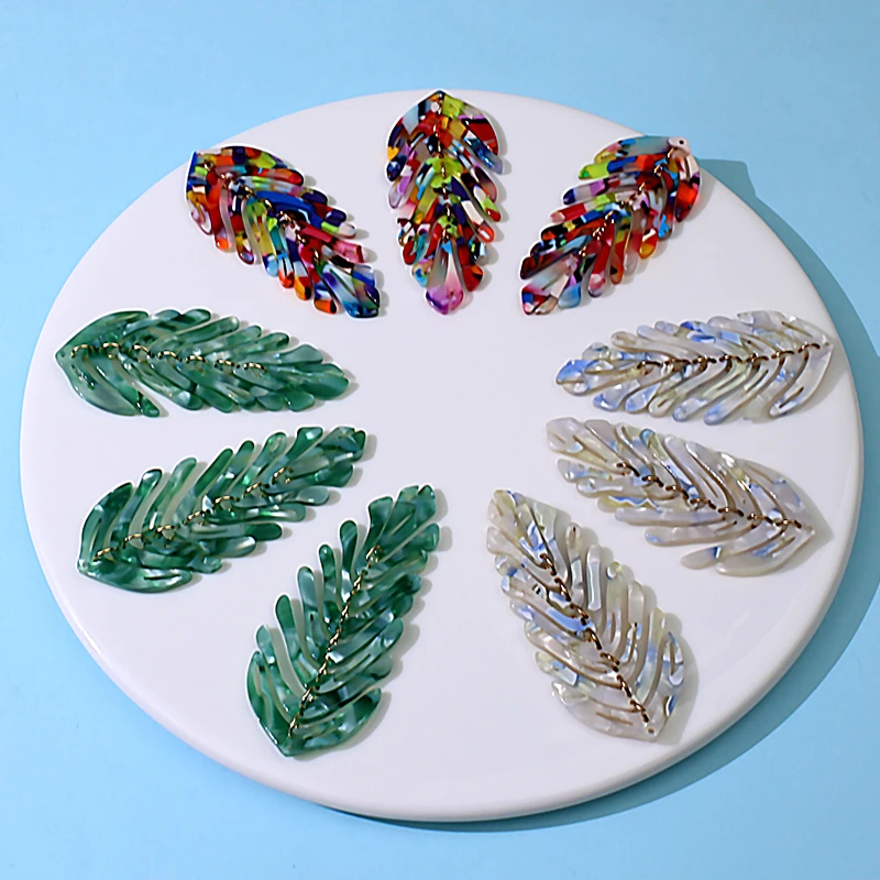 5pcs30x71mmAmazingGreenWhiteMixColorLongCharmsPendantfor