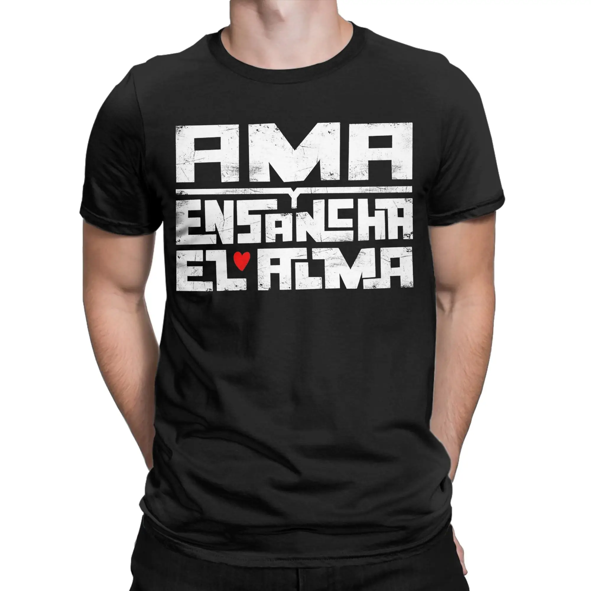 Crazy Ama y ensancha el alma EXTREMODURO T-Shirt für Männer Rundhals Baumwolle T Shirts Kurzarm T-shirt Gedruckt Tops