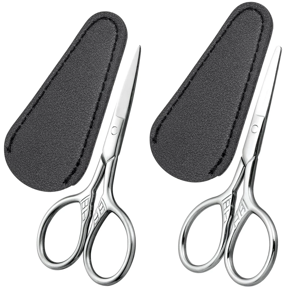 Stainless Steel Beard Scissors Hair Shaving Small Scissors Professional Makeup Eyebrows Nose Nail Cuticle Cut Manicure Tool 1Pcs nose hair scissors facial hair scissors manicure scissors eyebrow scissors stainless steel scissors hair scissors