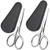 1Pcs Stainless Steel Beard Scissors Hair Shaving Small Scissors Professional Makeup Eyebrows Nose Nail Cuticle Cut Manicure Tool 1