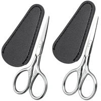 1Pcs Stainless Steel Beard Scissors Hair Shaving Small Scissors Professional Makeup Eyebrows Nose Nail Cuticle Cut Manicure Tool 1