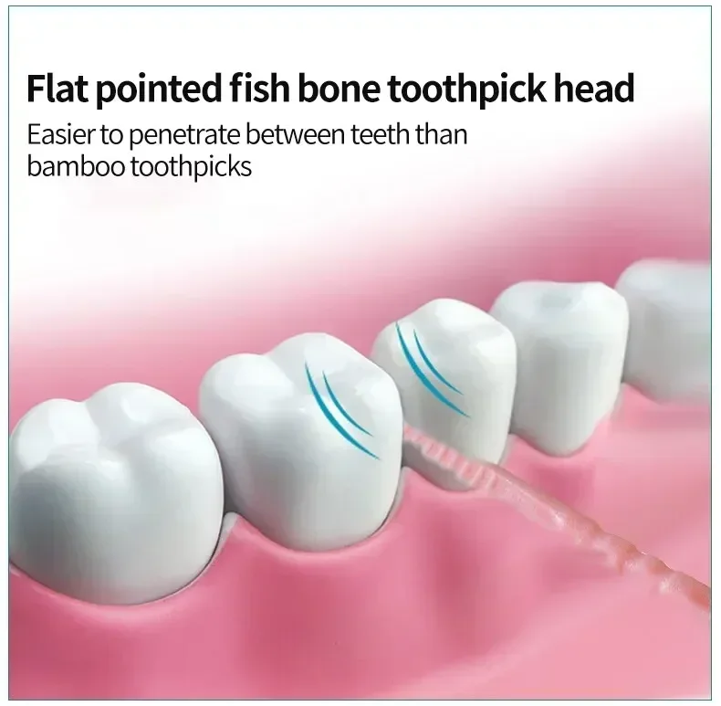 Packed Portable Ultra Toothpick Disposable Family Box Fine Pick Double Head High End Personality Creative Fruit Stick 200 Pieces