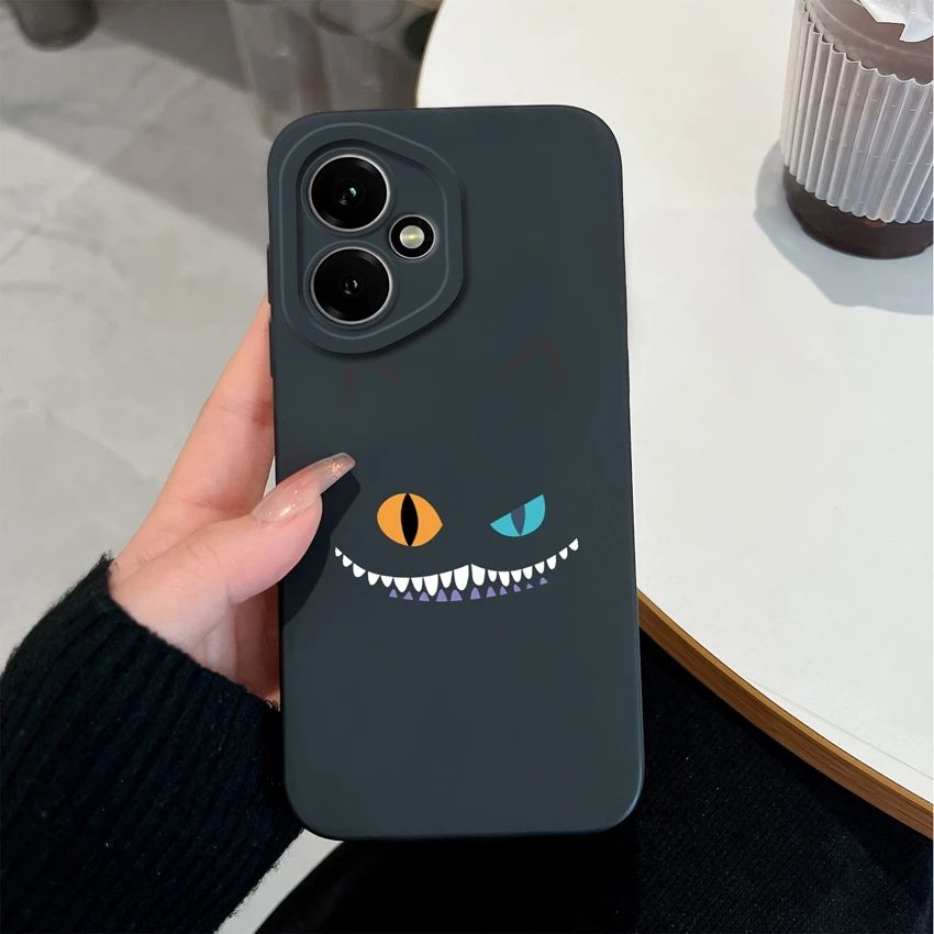 Fashionable Cool Girl Pattern Shockproof Phone Case with Smooth Liquid Silicone and Screen Protector