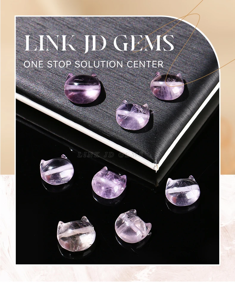1 Pc Natural Amethyst Carved Faceless Cat Beads With Hole Cartoon Pendant For Jewelry Making Diy Necklac Bracelet Accessory
