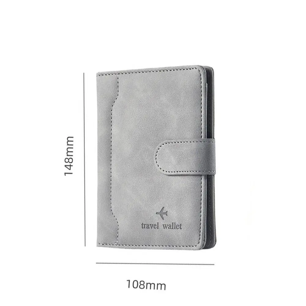 가죽 RFID 여권 거치대, 내구성 초박형 방수 RFID 지갑, 다기능 신용카드 홀더 거치대 여권