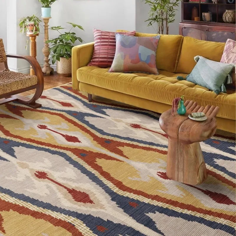 Living Room Carpet Bohemian Retro Exotic Ethnic Style Coffee Table Floor Mat Corridor Sofa Bedroom Bedside Rug Ковер 양탄자 Tapete