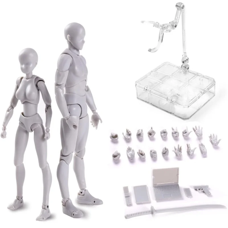 Sketch Draw Body Figure Body Chan Drawing Toy Doll Male Female Set PVC Movable Action Figure Model For Artist Art Without Box 1