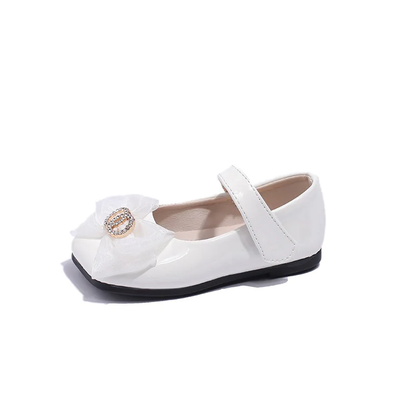 Korean Version of Square Head Sweet Flower Girl Princess Big Red Children Small Shoes New Single Shoes