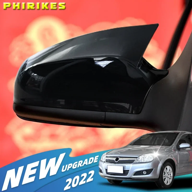 

Pair Side Mirror Cover For Vauxhall Opel Astra H MK5 Door 2004-2009 Glossy Black Rearview Mirror Cover Caps Car Accessories