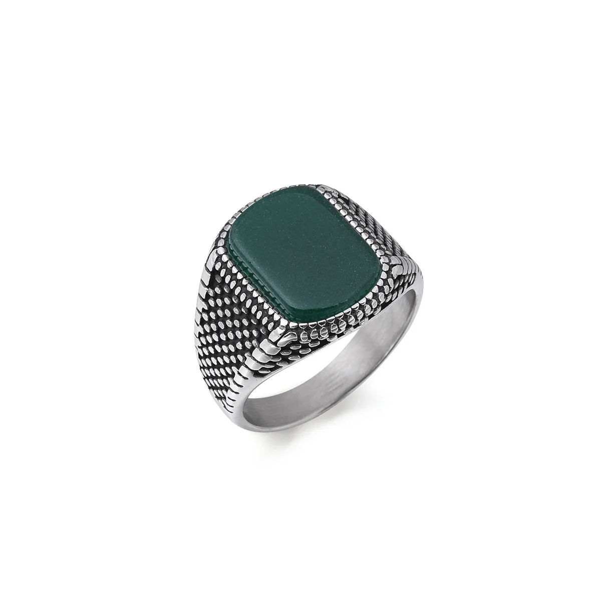 R3248 Men's High Quality 316LStainless Steel Onyx Rings Classic Fashion Trend Jewelry Eco-Friendly Material 2