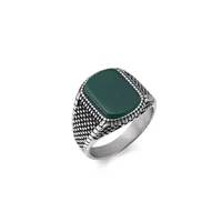 R3248 Men's High Quality 316LStainless Steel Onyx Rings Classic Fashion Trend Jewelry Eco-Friendly Material 2
