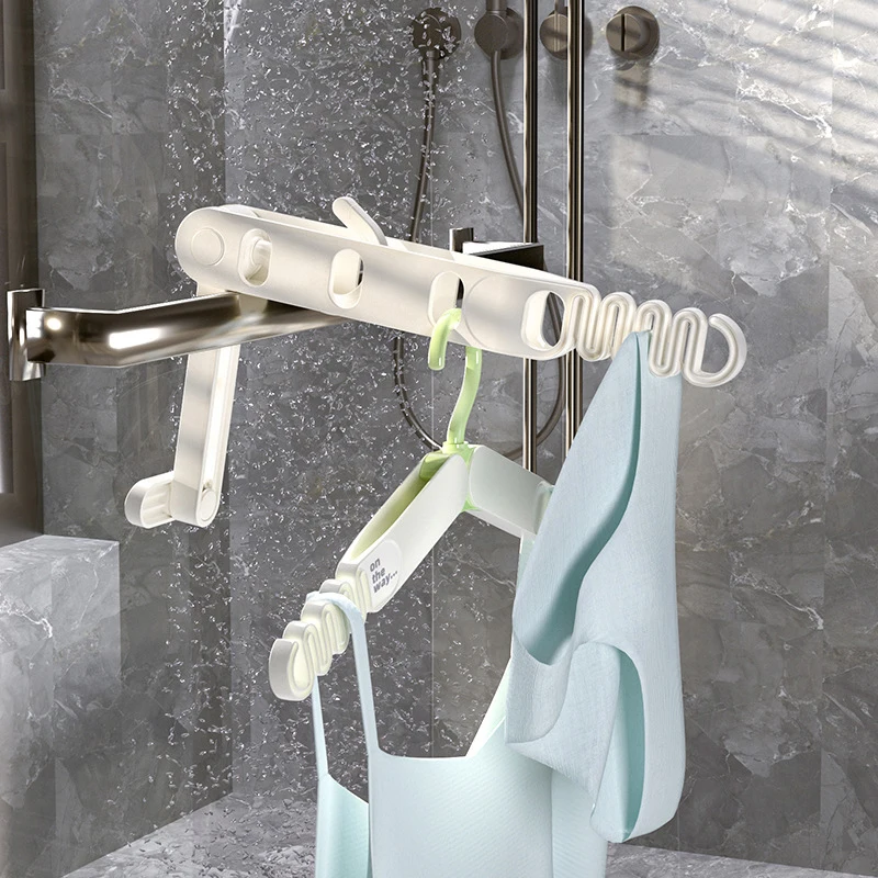 Foldable Drying Rack 5 Holes Travel Portable Clothes Hanging Hotel Indoor Drying Rack Hanging Clothes Hook Hanging Hole Rack 3