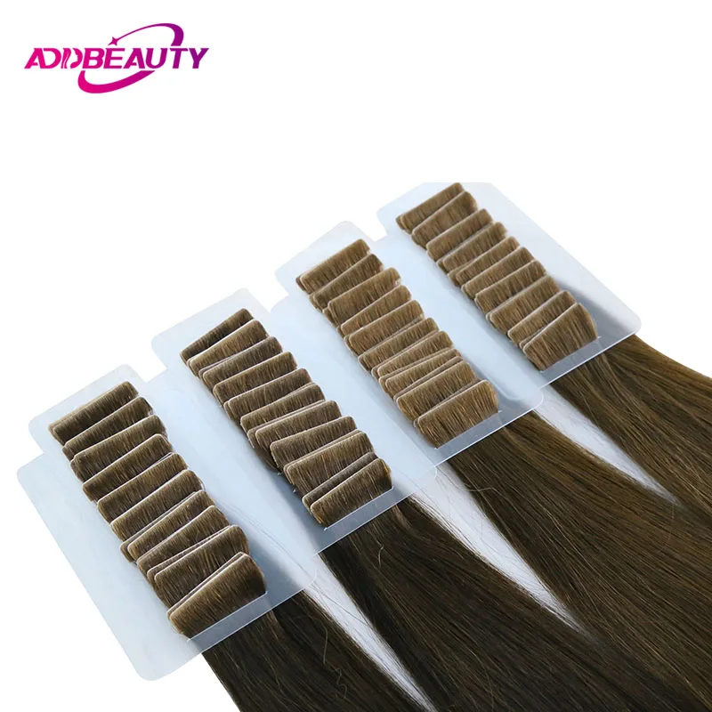 Virgin Injection Tape in Human Hair 40pcs 2.5g/pc Straight Seamless Skin Weft Human Hair Extensions Injected Tapes in Extensions