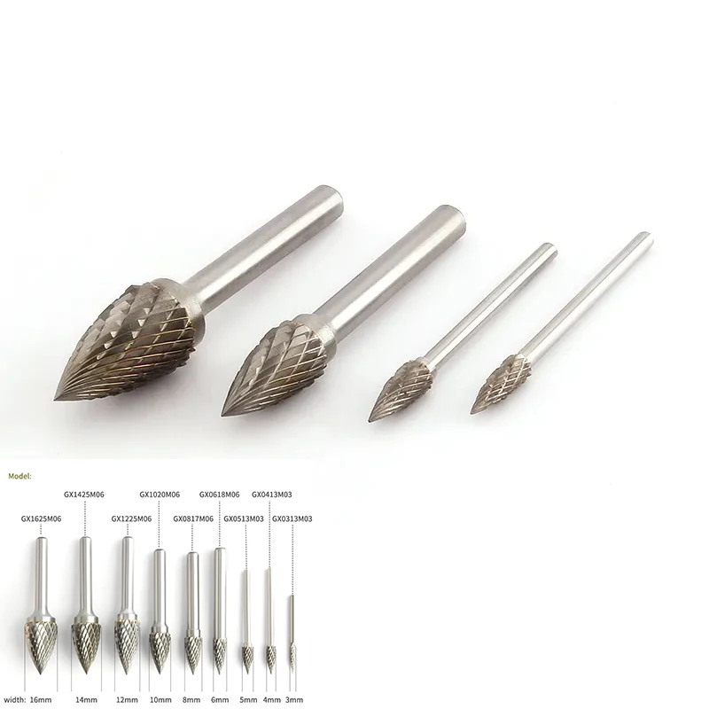 

Alloy Rotary Tungsten Steel 1pcs Sharp Corn Hard Metal Milling Cutter Wood Carving Grinding Head G-Shaped Tip