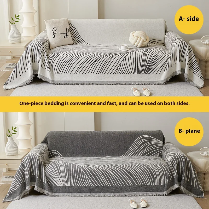 Home Living Room Sofas Towel Sofa Blanket Full Cover 3 Seater 2 Single Sofa Cover Anti-cat Scratch Non-slip 2