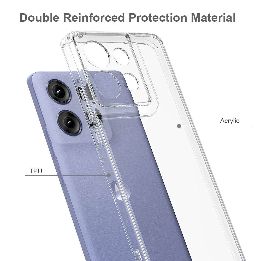 Shockproof Transparent Hard PC Soft TPU Anti-Scratch Phone Case