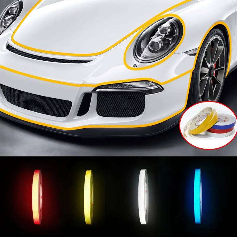 

Фотоотражающая наклейка для багажника автомобиля, велосипеда, аксессуар для автомобиля, 1,5 см * 500 см