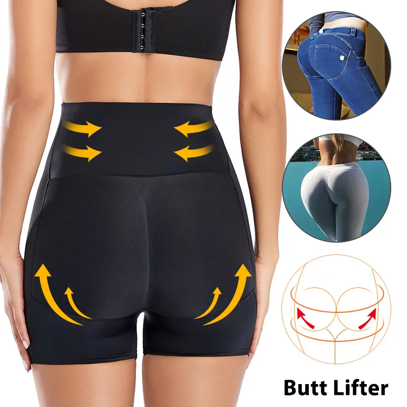 Women Shapewear Butt Lifter Padded Control Panties Seamless Hip Enhancer Underwear Body Shaper Boyshort With Hip Pads