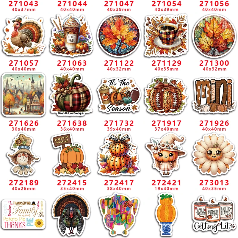 10pcs/lot Thanksgiving Day Custom logo Accessories for Bows Flatback Resin DIY Craft Supplies Handcraft Decor Materials PR271043