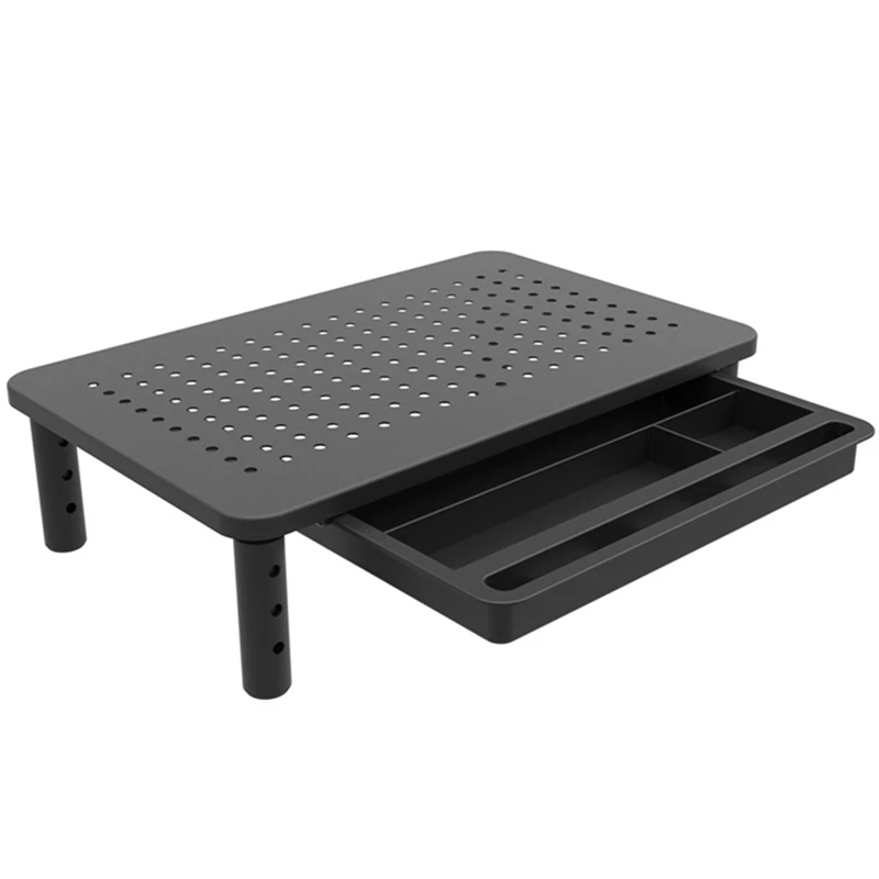 

Monitor Stand Raiser In Adjustable Ergonomic Height With Ventilation Holes Platform For Monitor, Laptop, Printer