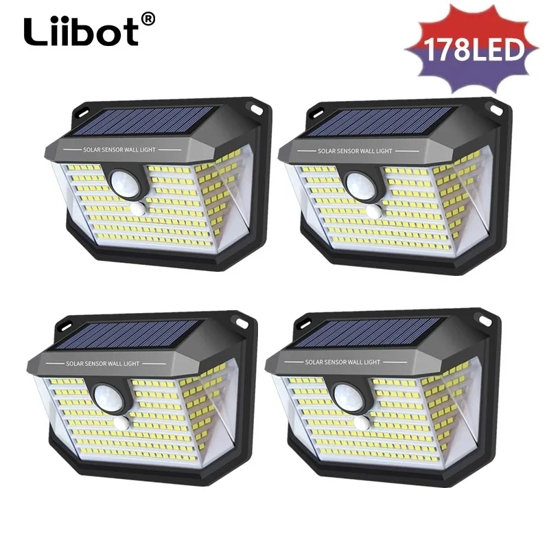 Настенный уличный светильник на солнечной батарее с датчиком движения 468