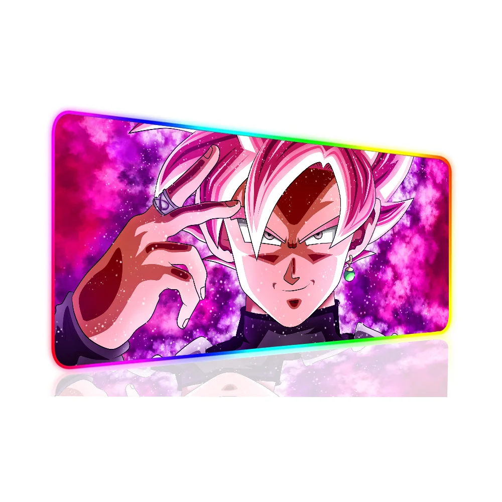 1pc Japan Anime D-Dragon Balls XXL RGB Gaming Mouse Pads HD Black Gamer Accessories Large LED 6