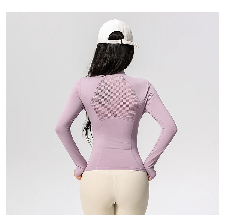 Women's Long Sleeve Yoga Training T-Shirt Horse Riding Sports Fitness Active Wear Top Comfortable Breathable Workout Shirt S43dd8d3ea1934d83a2bc79b77b546d0bf
