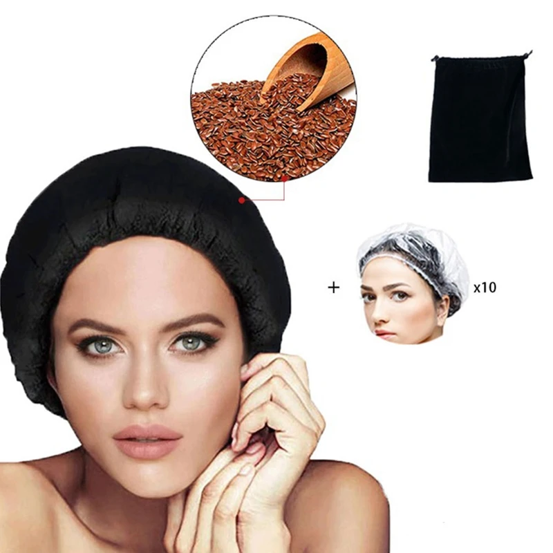 Flaxseed Care Cap Microwave Heating Steaming Cap Hair Care Baked Oil Heating