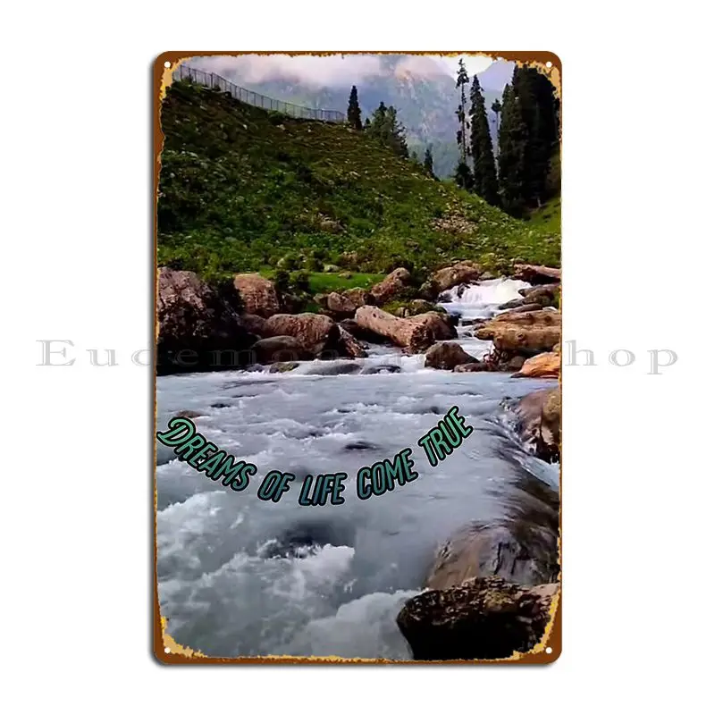 

Dreams Of Life Come True Metal Sign Wall Decor Designing Vintage Decoration Iron Tin Sign Poster