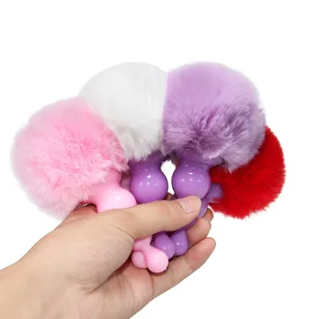 Silicone Anal Plug Plush Rabbit Tail Sex Toy for Women Men Gay Sexy Butt Plug Prostate Massager Tail Anal Plug Erotic Role Play 2