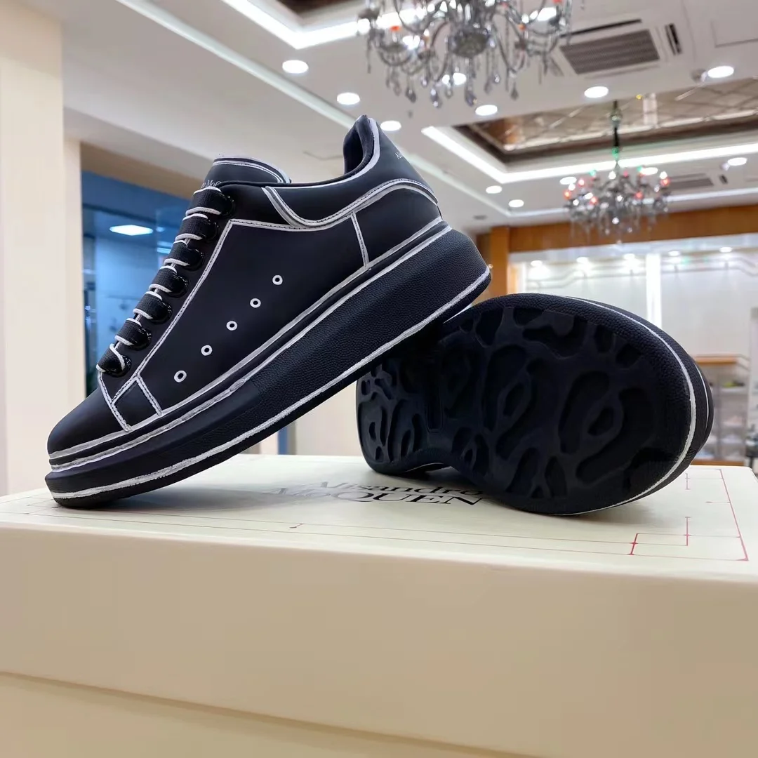 Handmade Casual Sneakers Man Platform Trainers Hand-painting Cowhide Leather Flat Loafers Men's Footwear Business Office Shoes