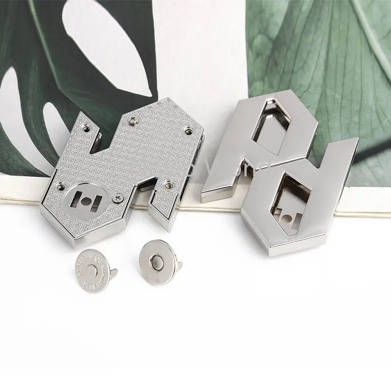 2-10Sets Metal Turn Twis Locks For Handbag Shoulder Purse Tote Magnetic Lock Belt Buckle Hardware Closure Clasp Bags Accessories